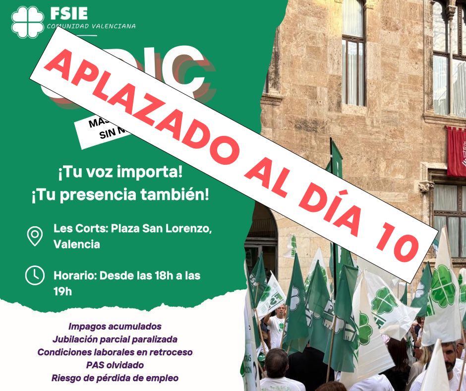 concentracion corts 3 diciembre aplazada 10 diciembre